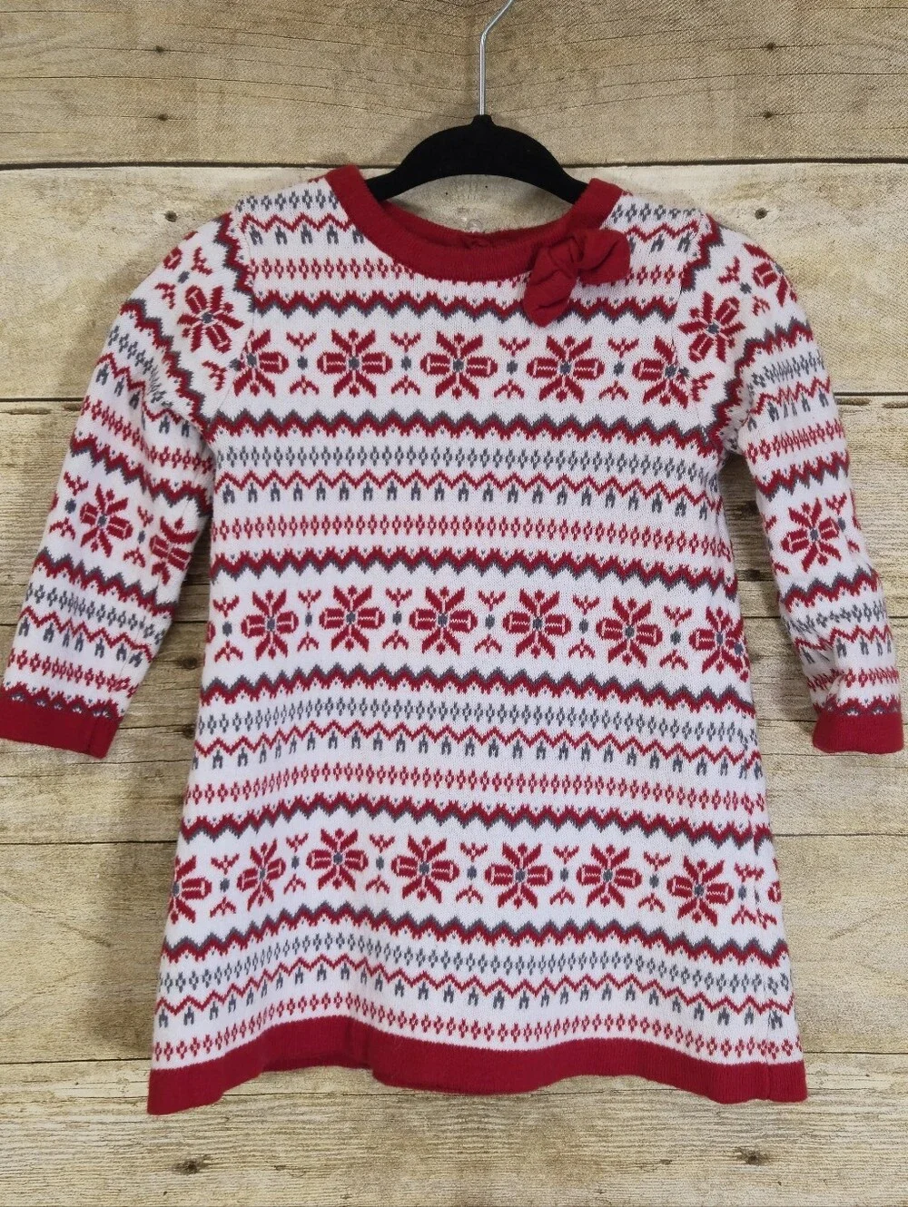 Gymboree Sweater Dress Christmas Winter Size 6-12 Months